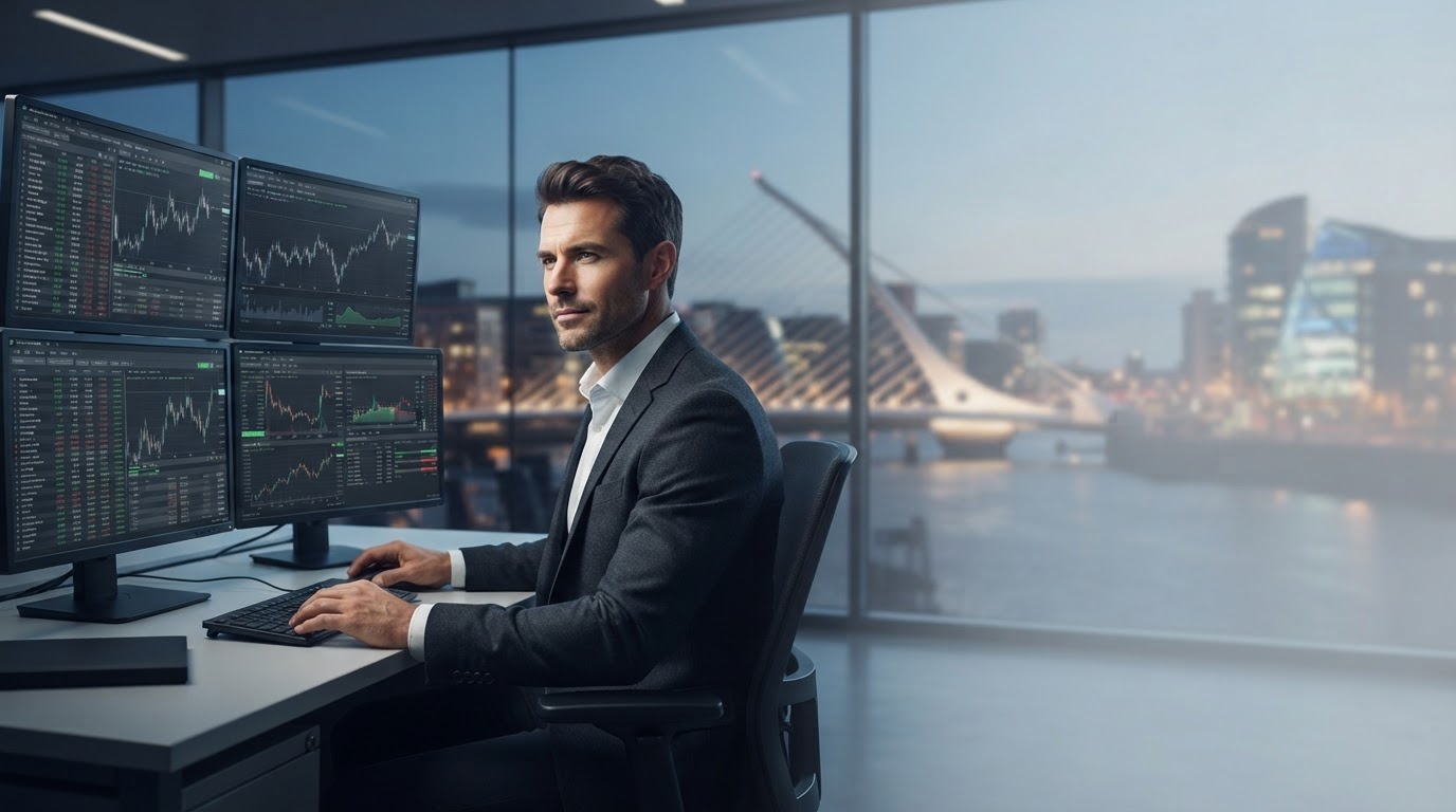 BitKeltTrade predictive analytics dashboard displayed on a workstation